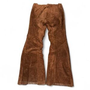 True Vintage 60s Suede Leather Bell Bottom Flared Jeans